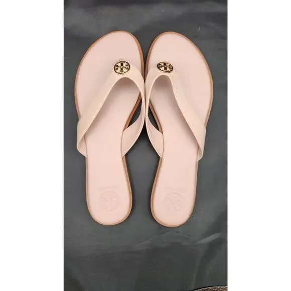 New Tory Burch Benton pink leather thong sandal Size  9 - Picture 9 of 12